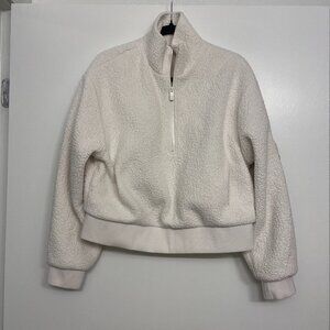 Alo Yoga Micro Sherpa Solstice Pullover Ivory - Small